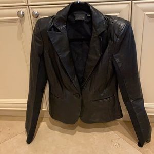Leather blazer
